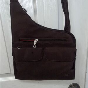 Travelon Brown Crossbody Sling Bag